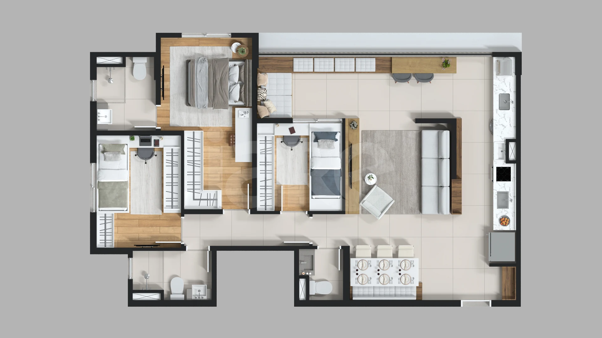 Planta — Apartamento 85 m²