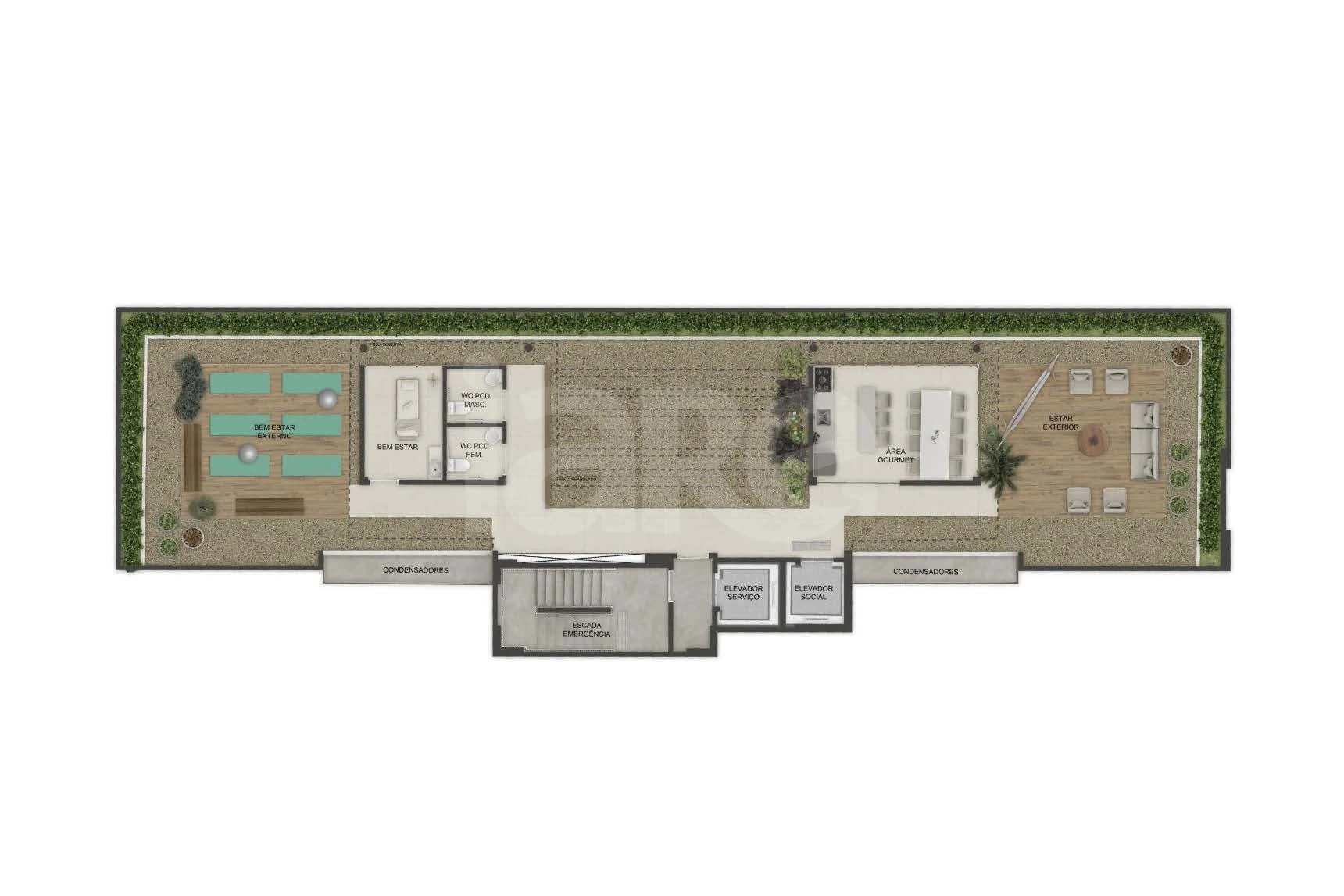 Planta — Pavimento rooftop