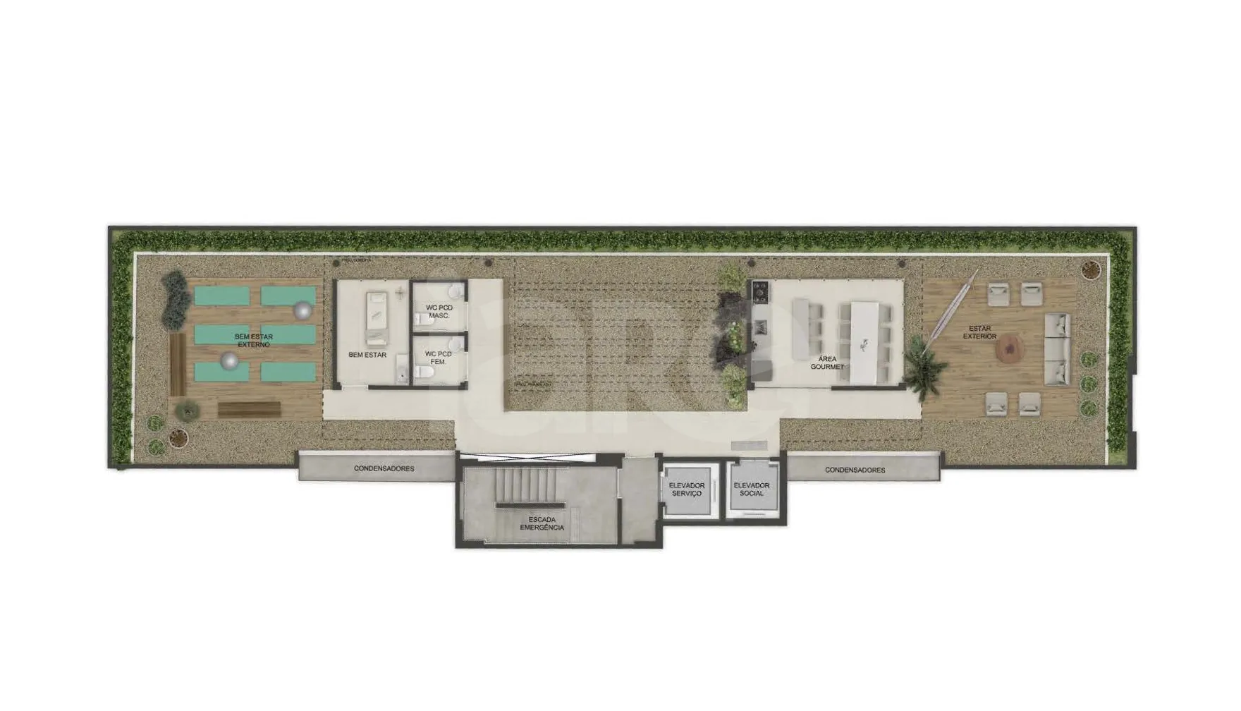 Planta — Pavimento rooftop