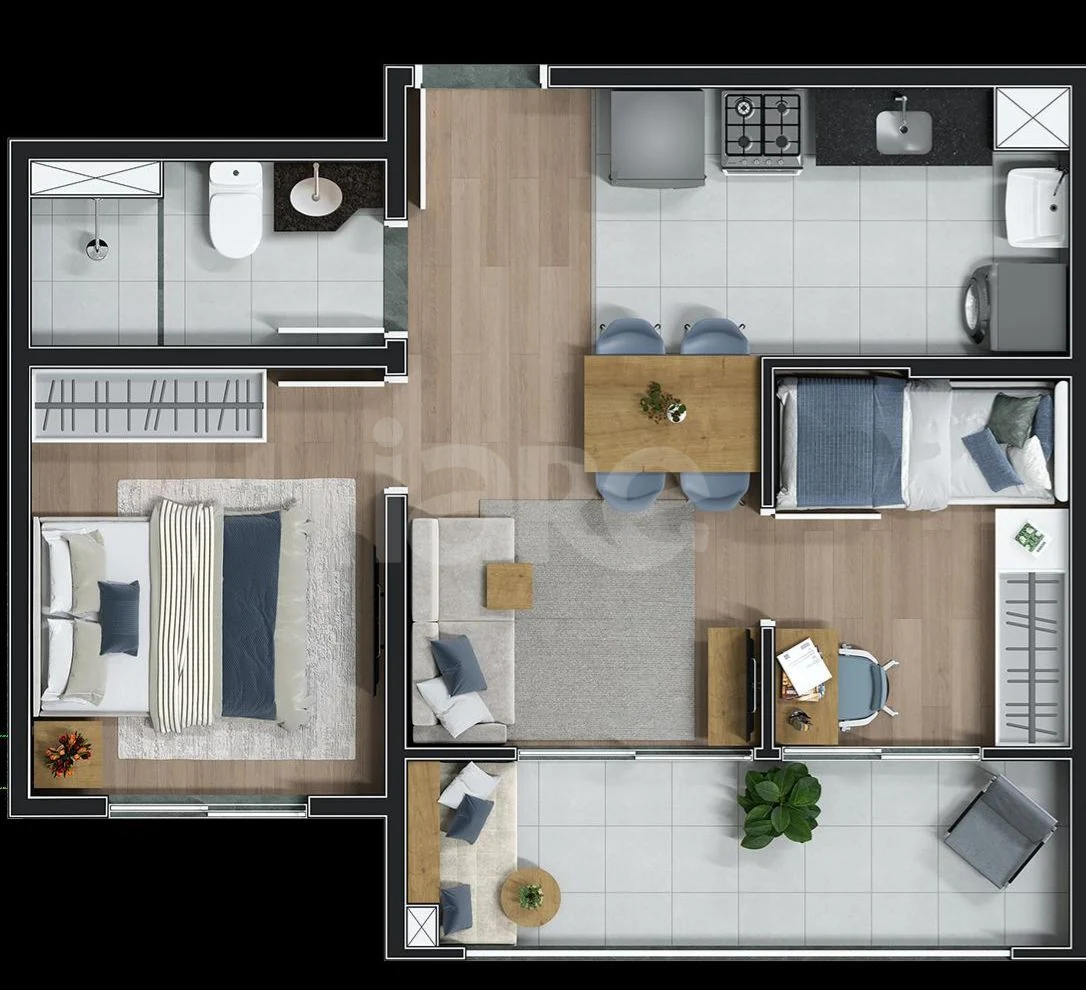 Planta — Apartamento 40,5 m²