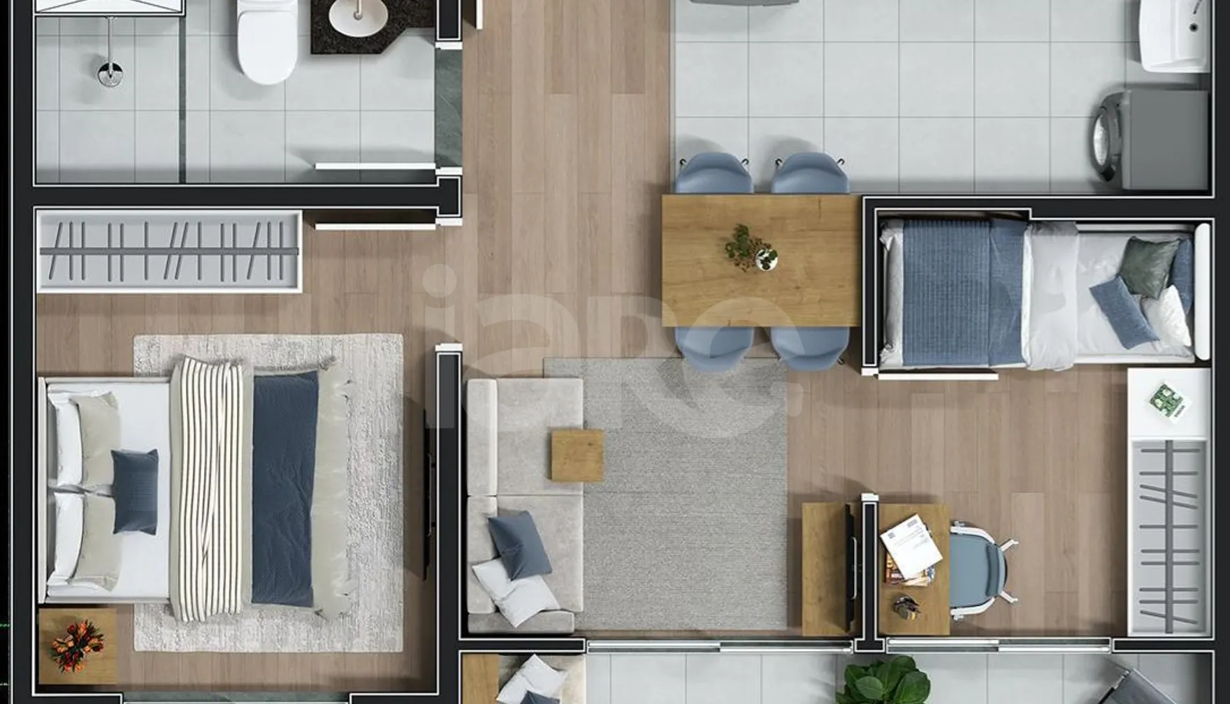 Planta — Apartamento 40,5 m²