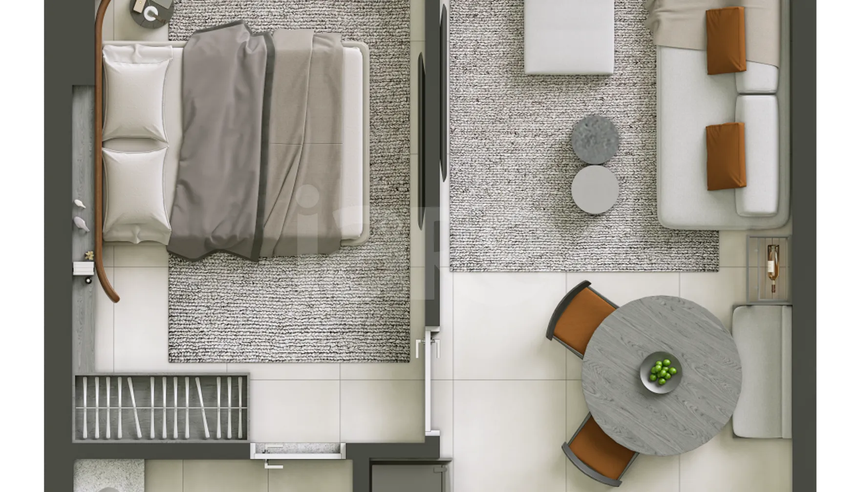 Planta — Apartamento 35,77 m²