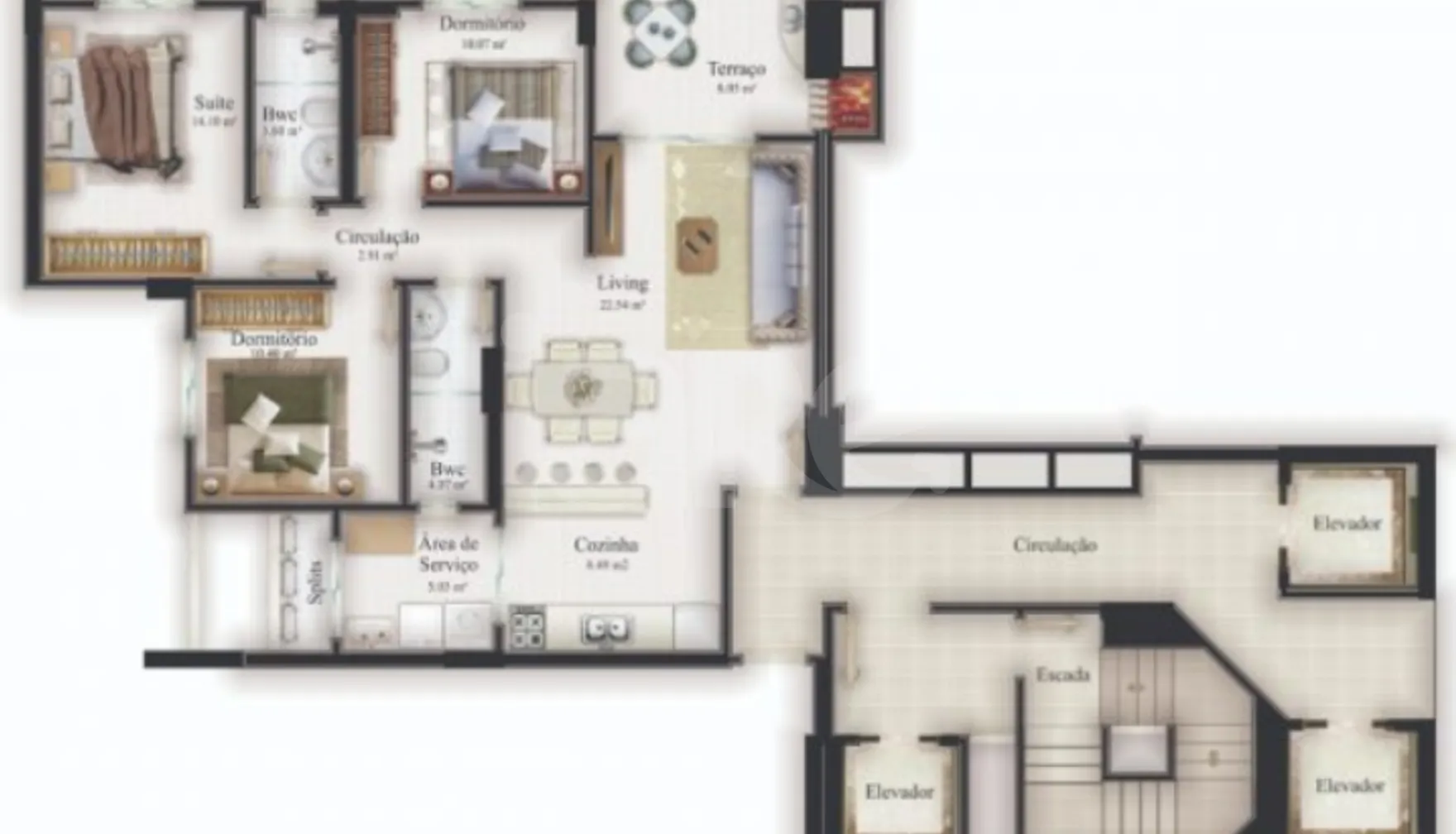 Planta — Apartamento 112,6 m²