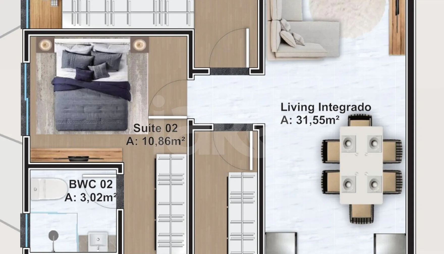 Planta — Apartamento 109,21 m²