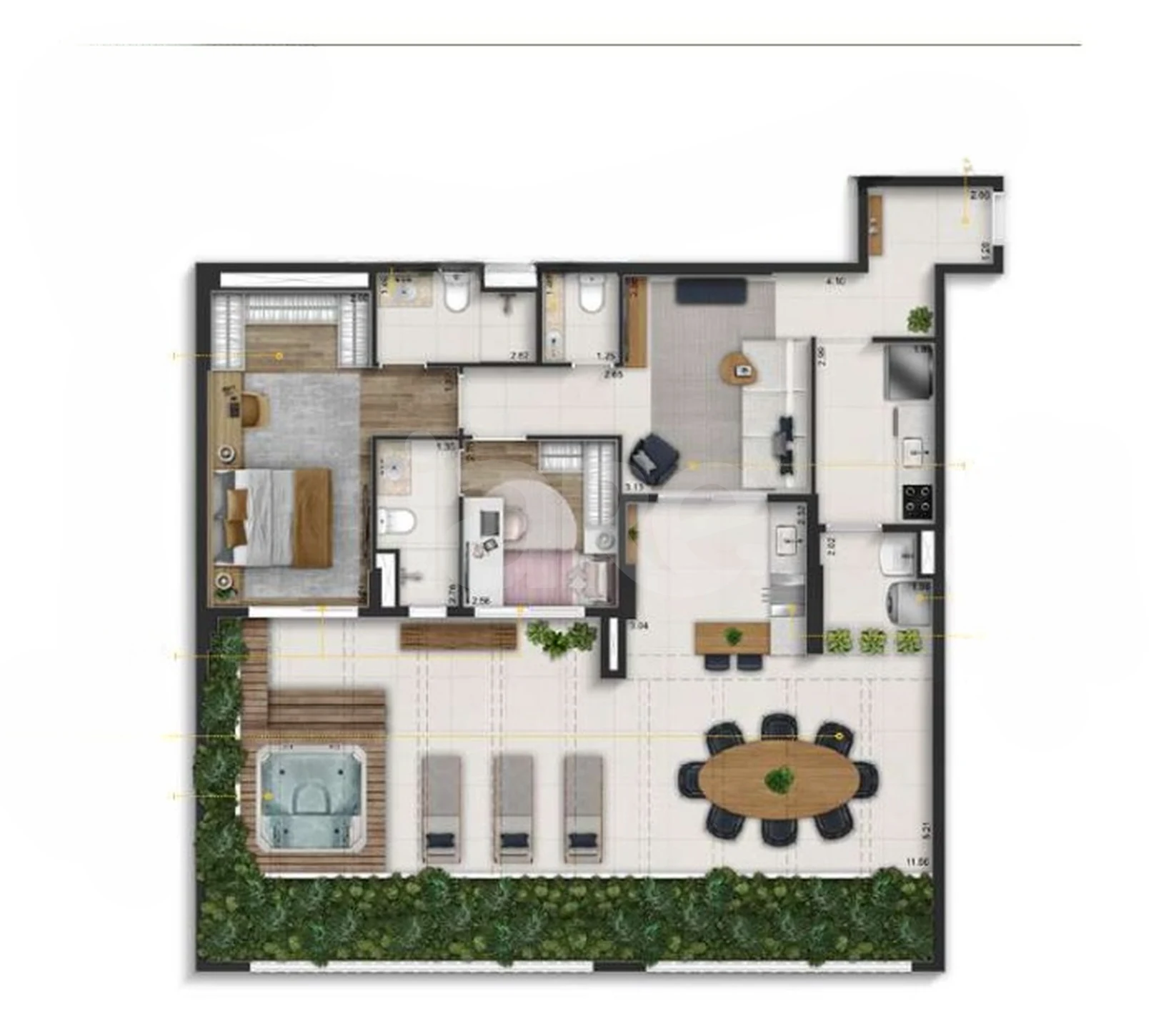 Planta — Garden 148,33 m²
