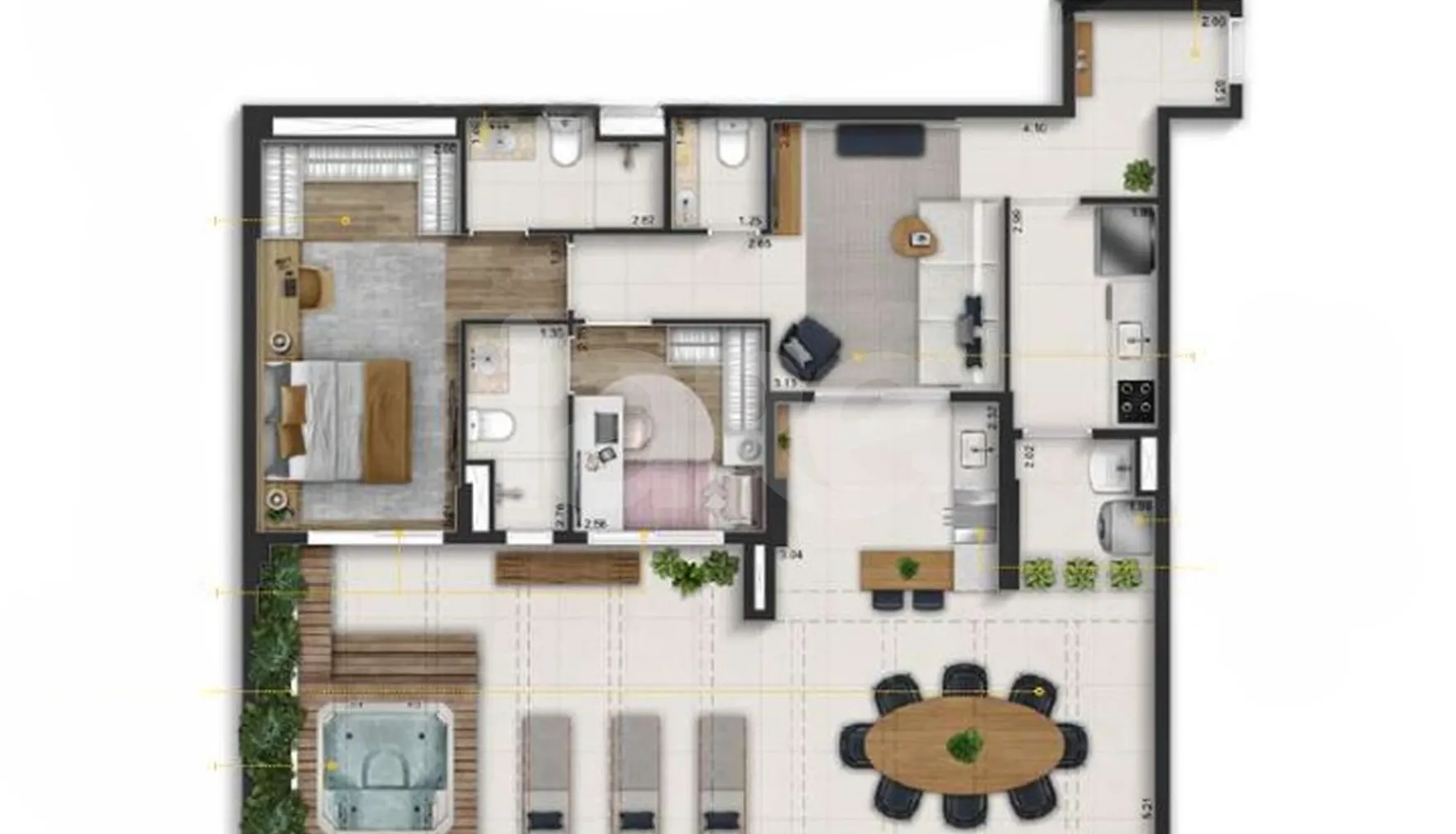 Planta — Garden 148,33 m²