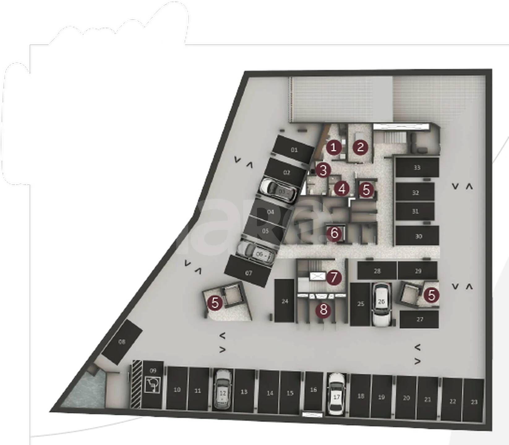 Planta — Pavimento subsolo 1