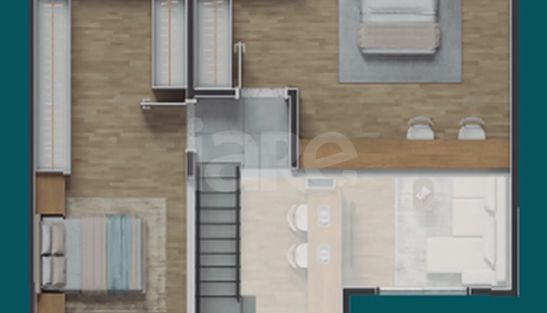 Planta — Cobertura Horizontal 134,63 m²