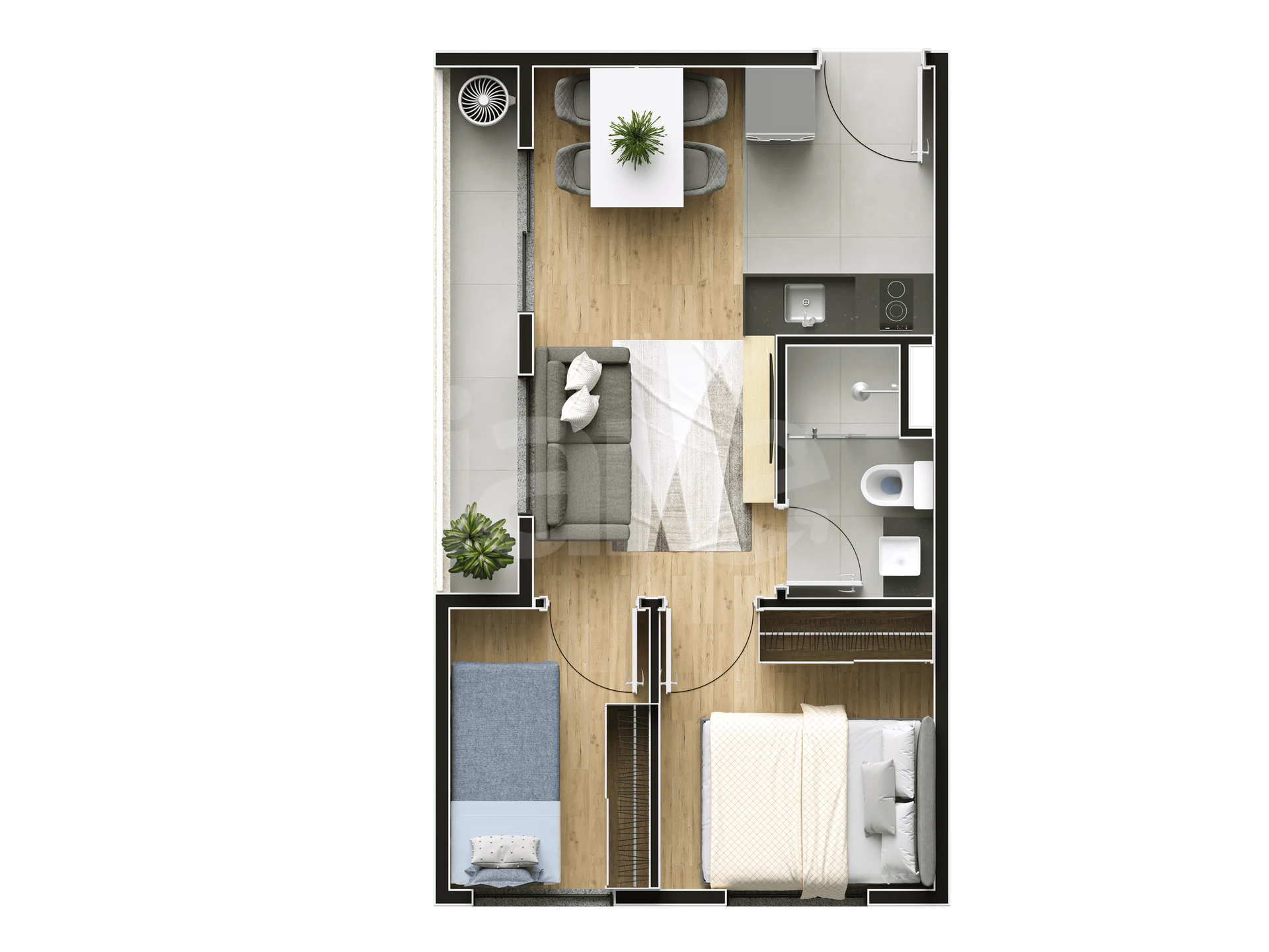Planta — Apartamento 32,27 m²