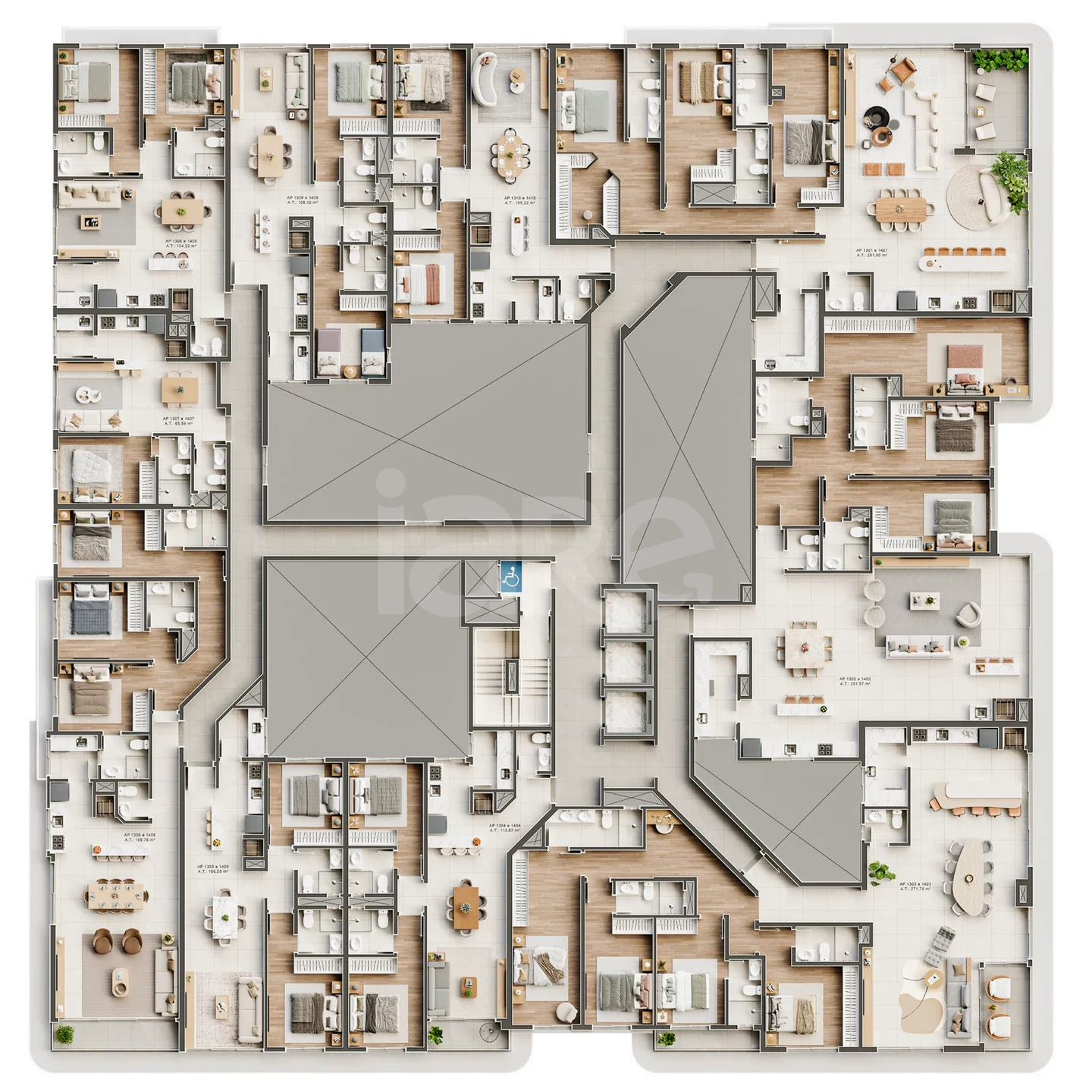 Planta — Pavimento 13 e 14