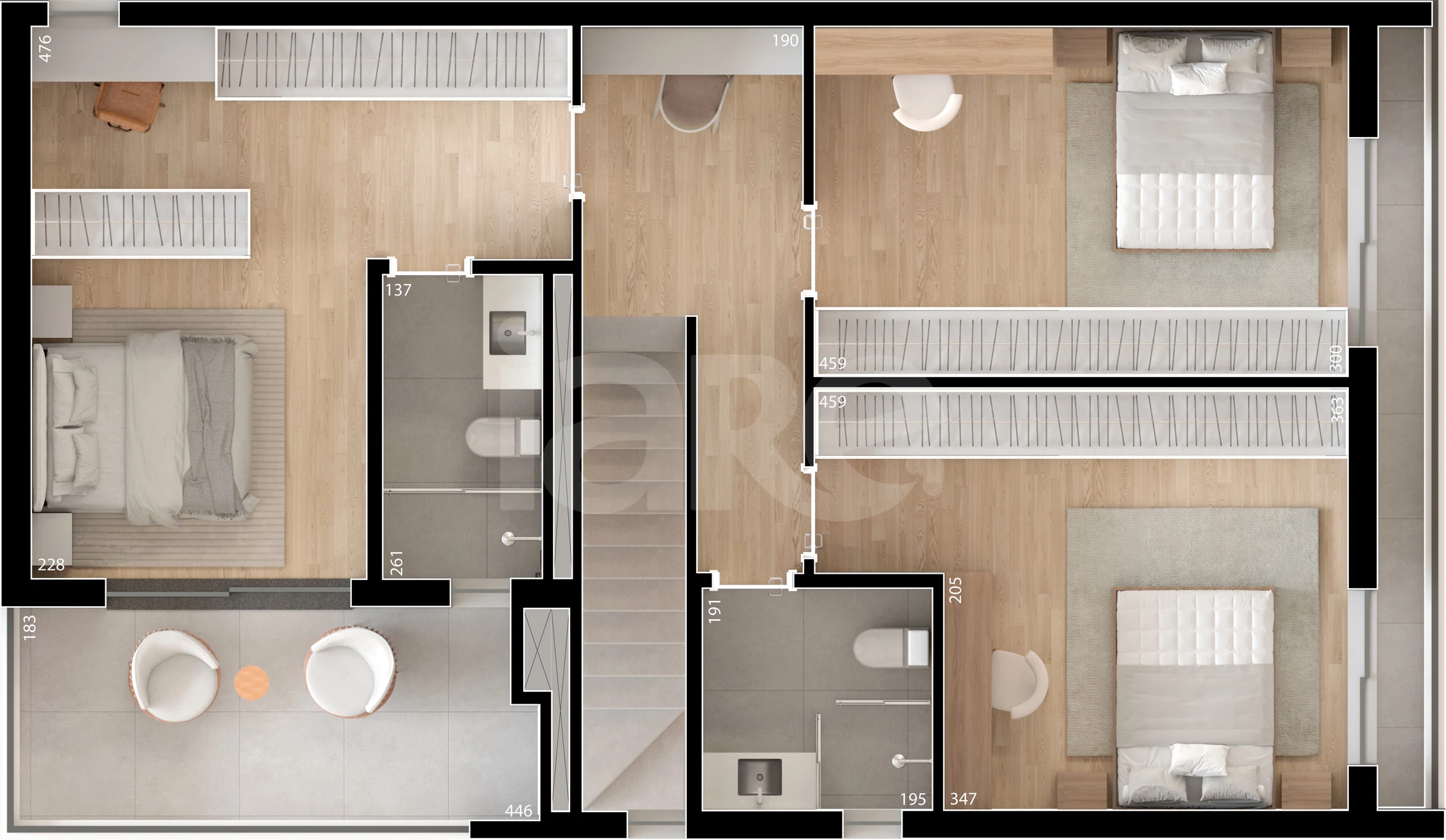 Planta — Cobertura Duplex 133,68 m²