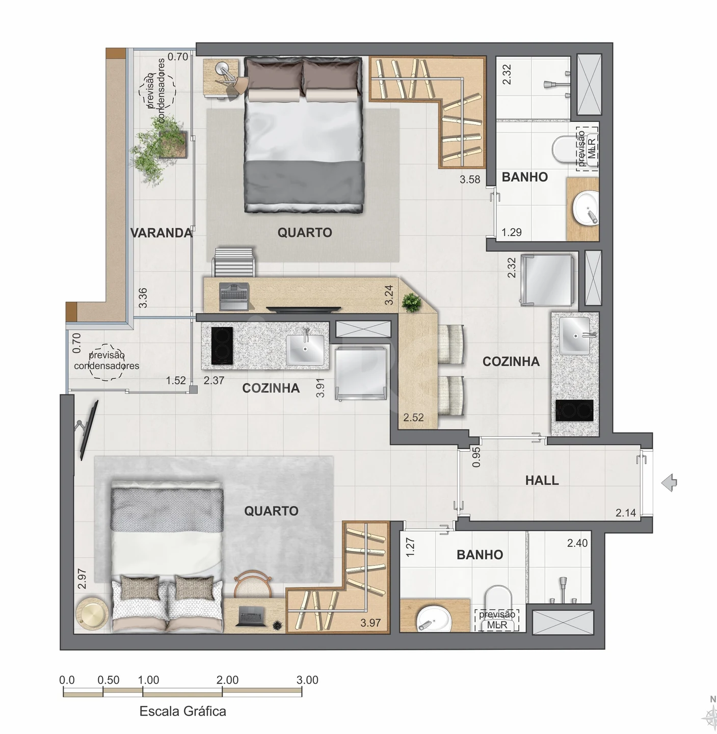 Planta — Apartamento 50,14 m²