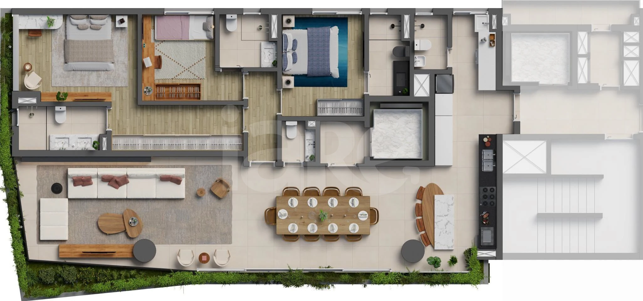 Planta — Apartamento 159,81 m²