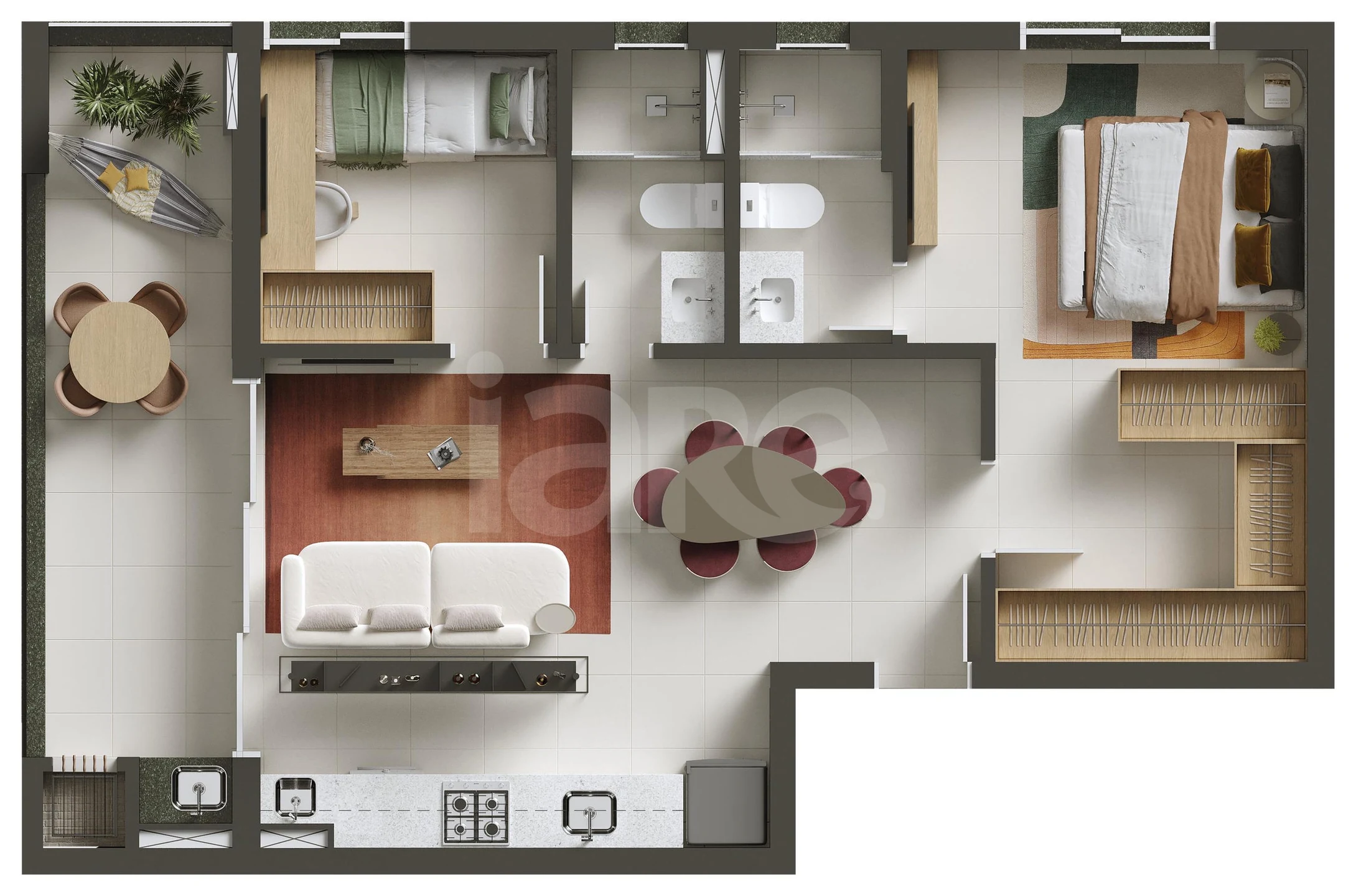 Planta — Apartamento 67,53 m²