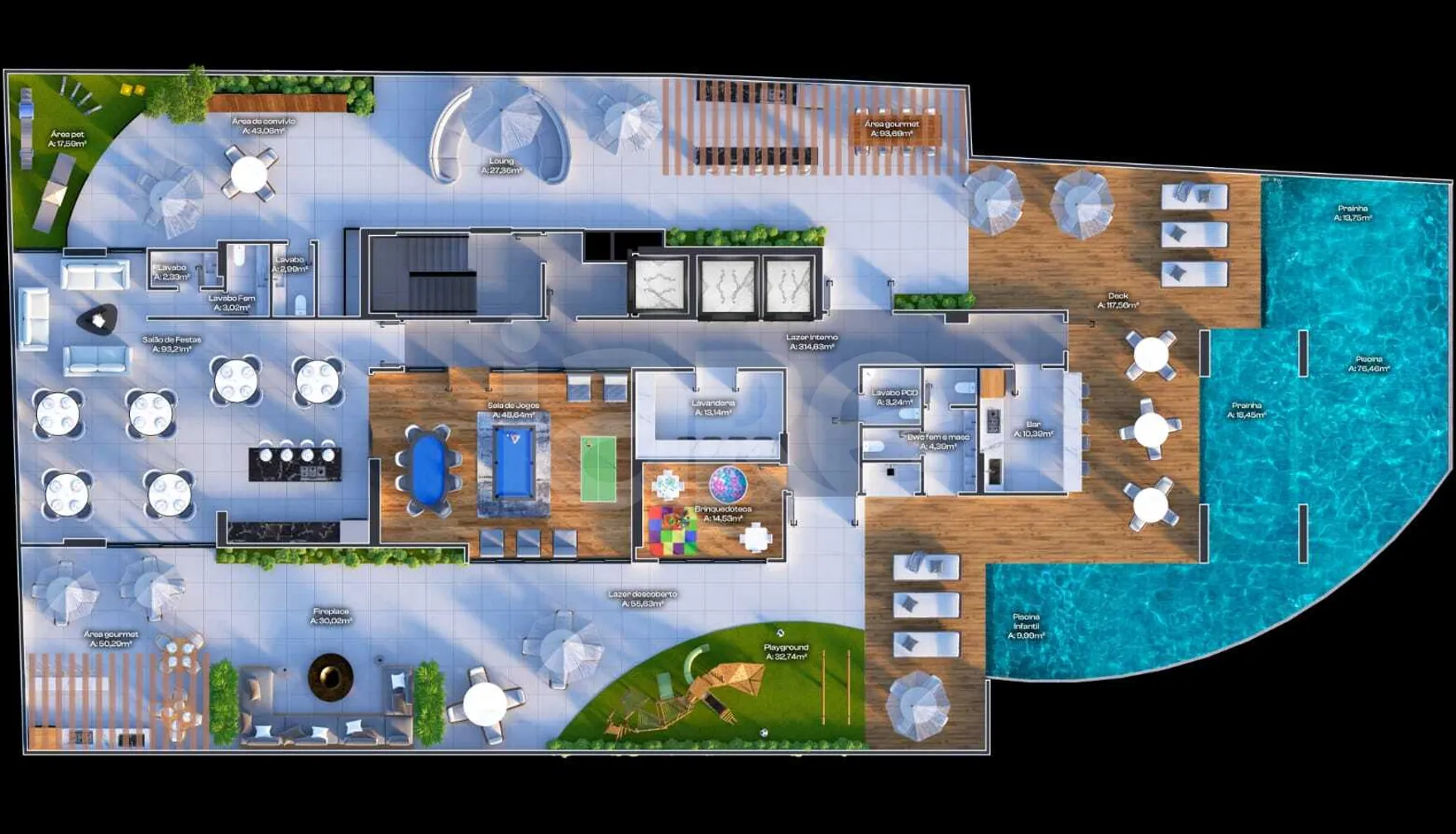 Planta — Pavimento lazer 1