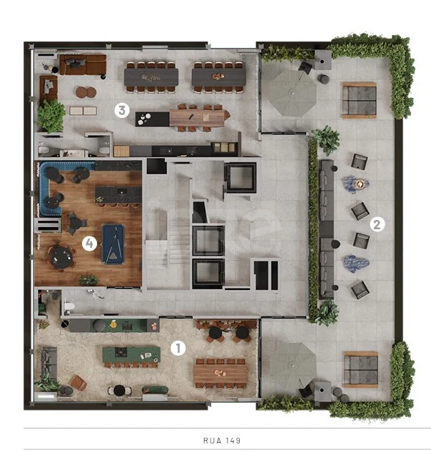 Planta — Pavimento rooftop