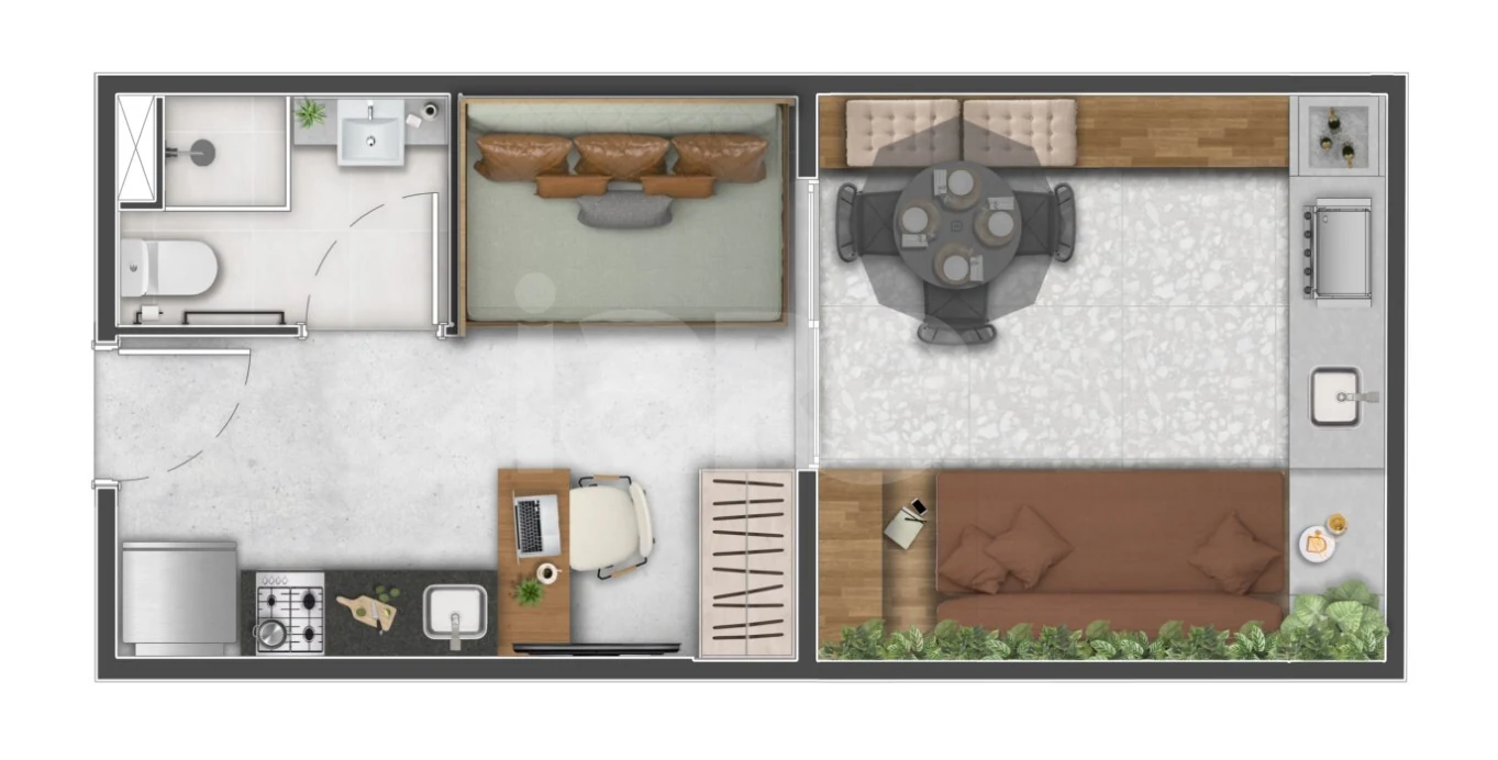 Planta — Garden 33,2 m²