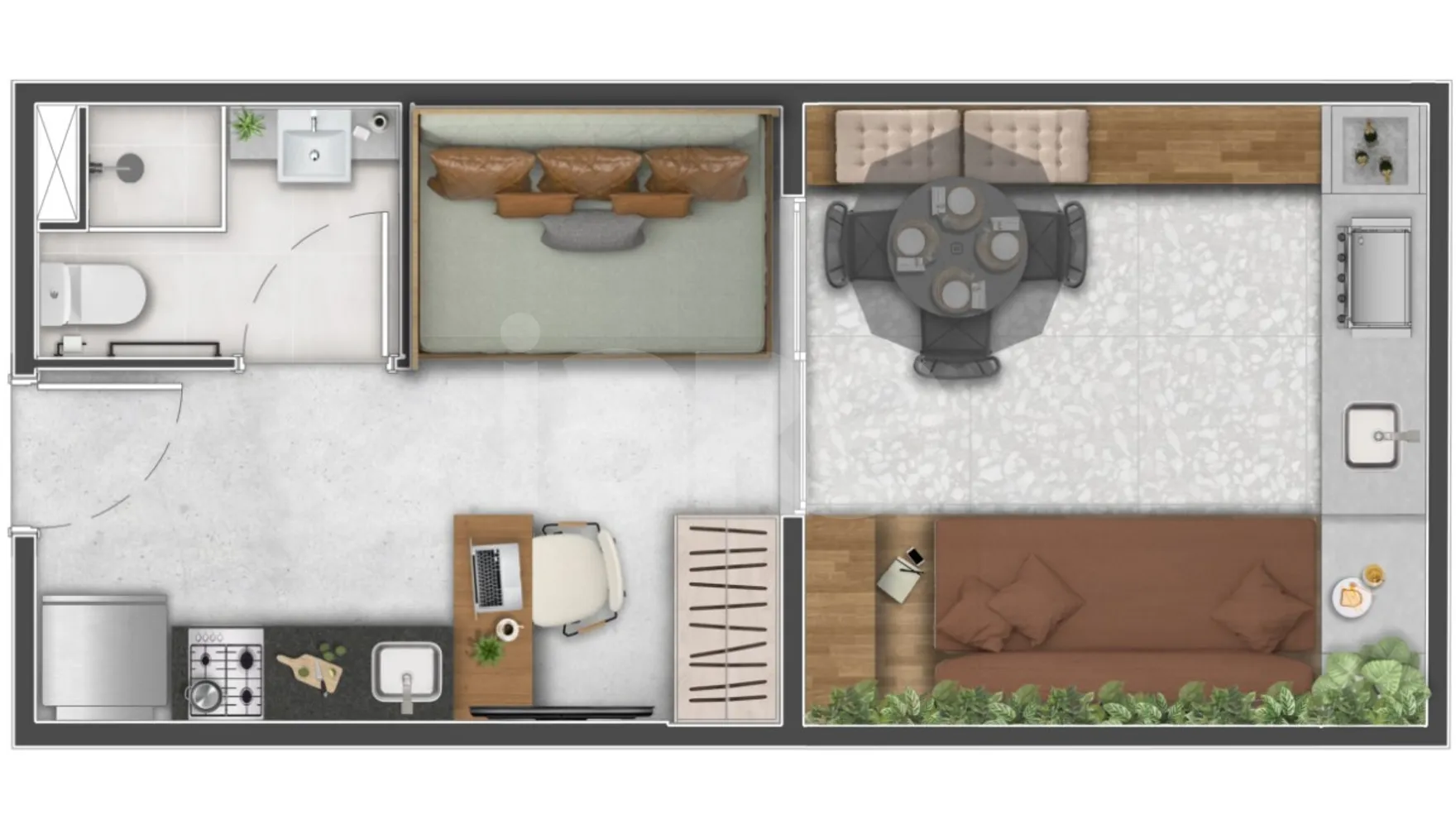 Planta — Garden 33,2 m²