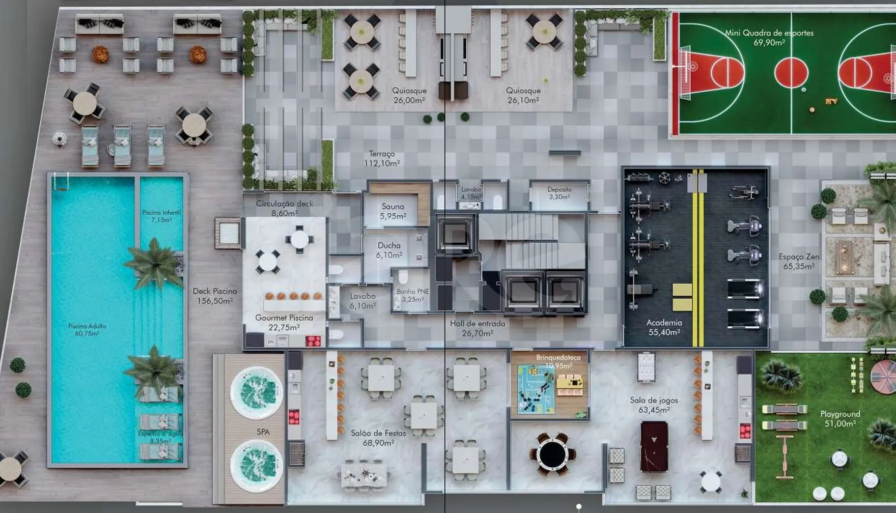 Planta — Pavimento lazer