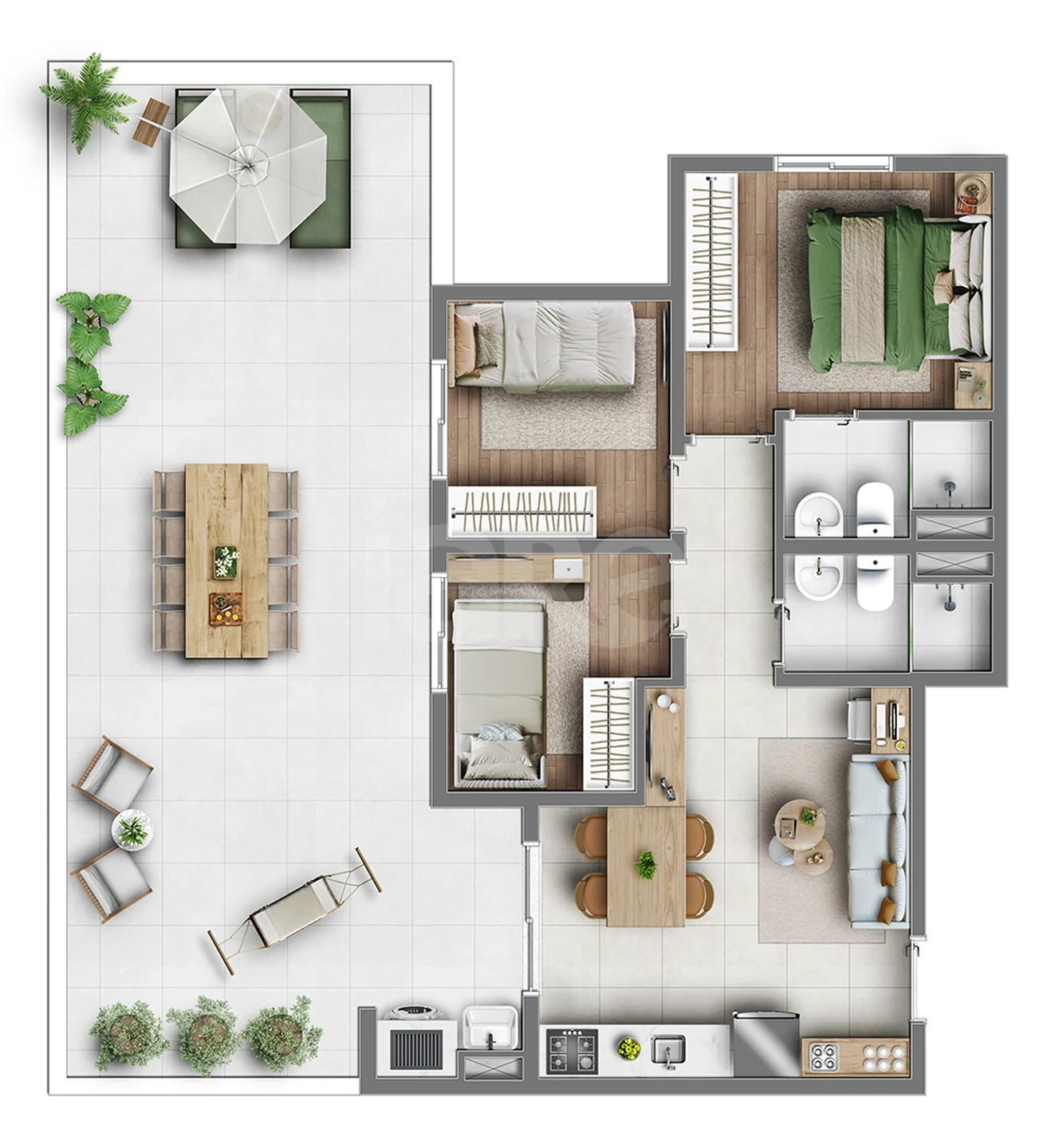 Planta — Garden 87,2 m²