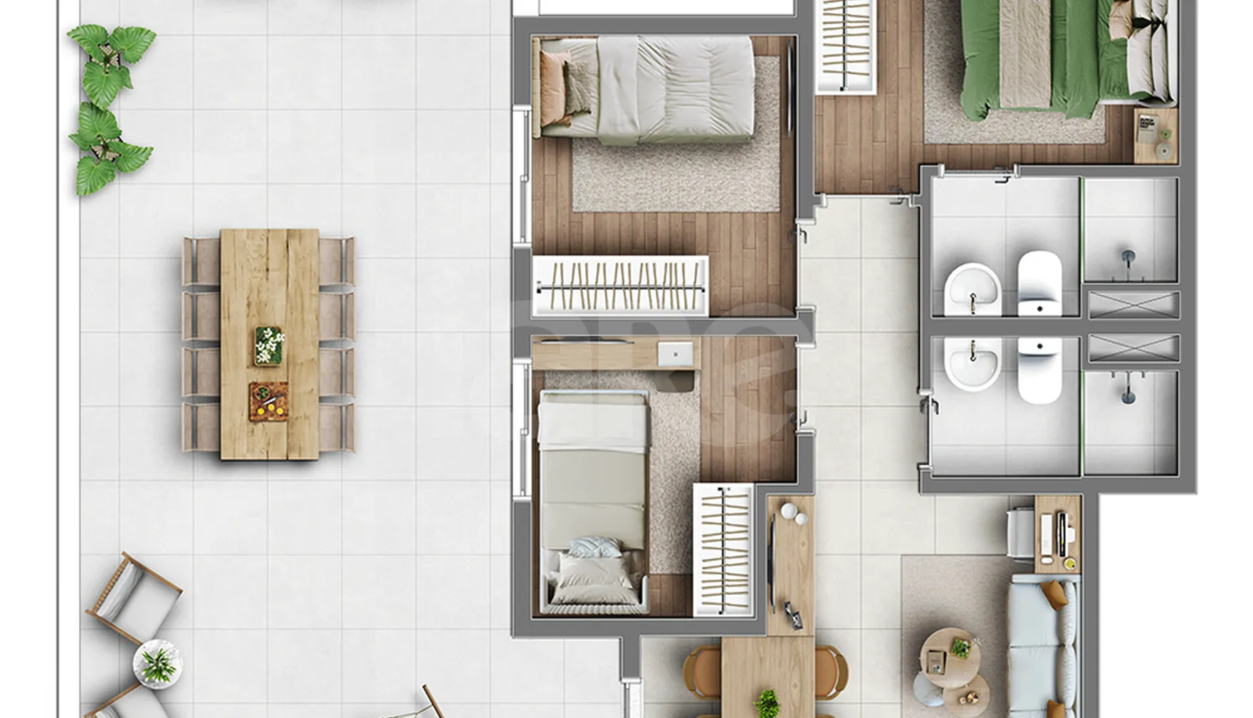 Planta — Garden 87,2 m²