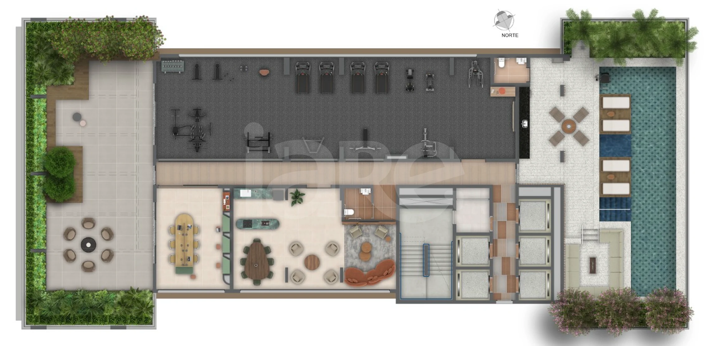 Planta — Pavimento lazer