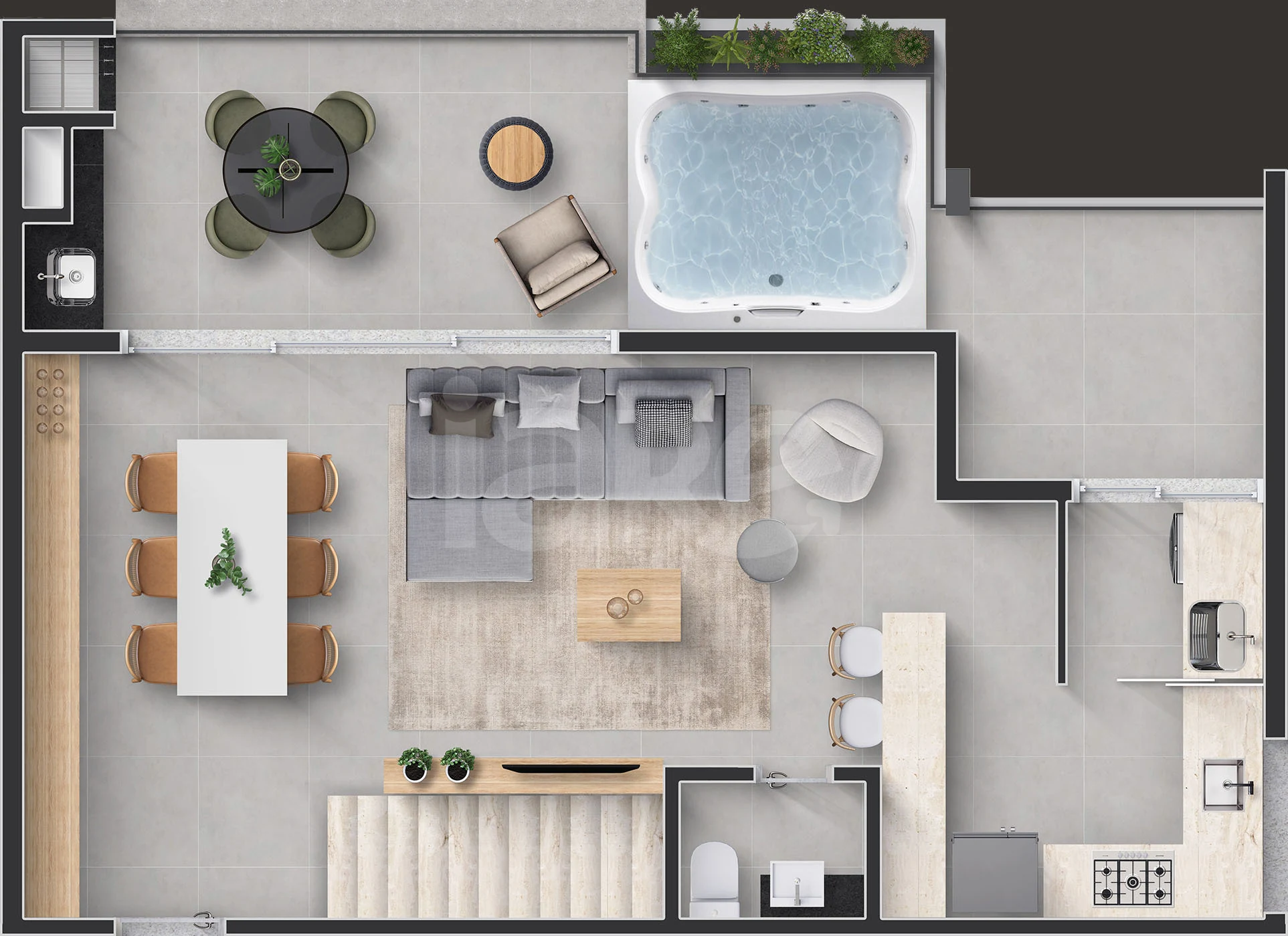 Planta — Cobertura Duplex 114,55 m²