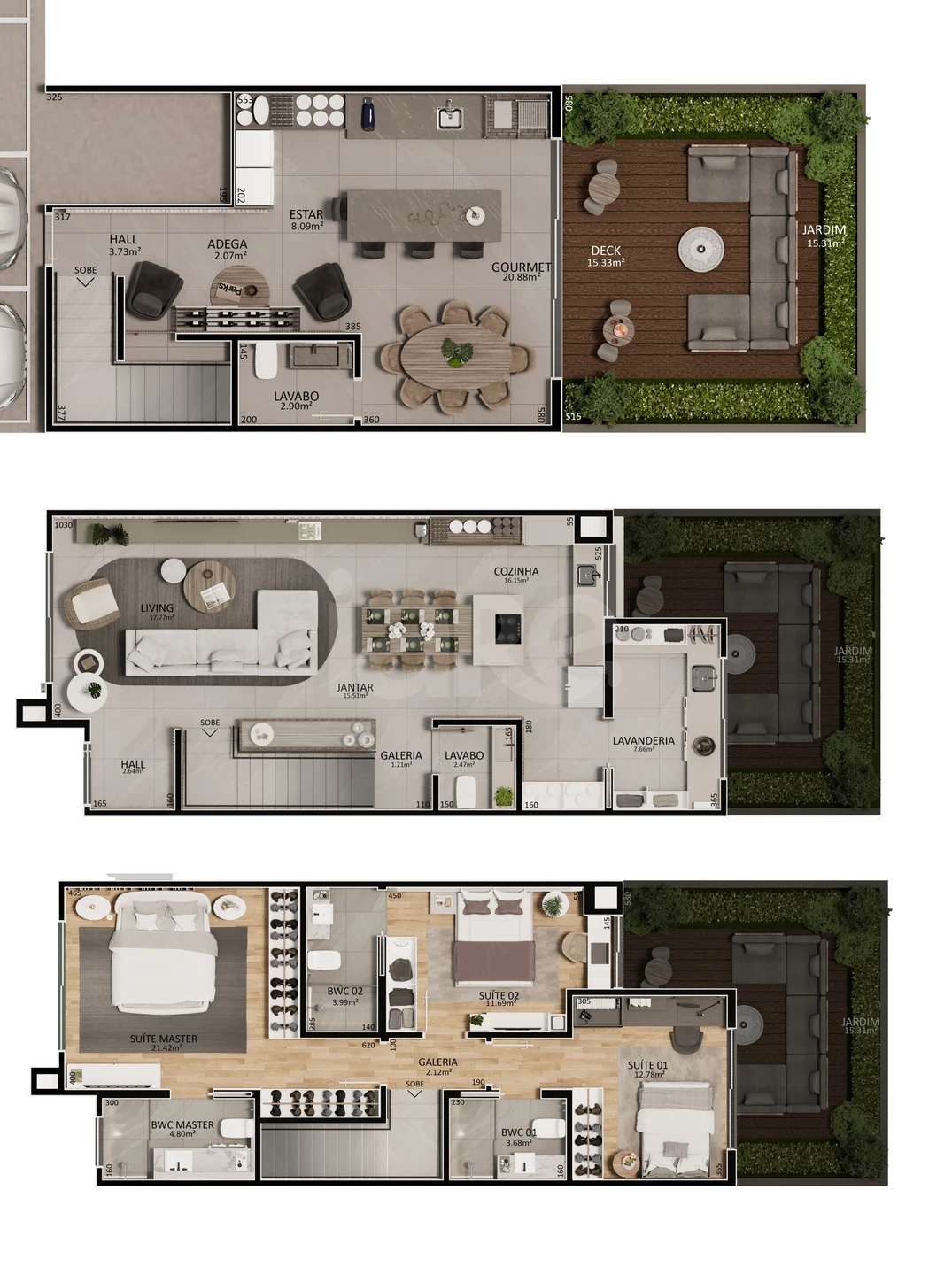 Planta — Casa em Condomínio 238,83 m²