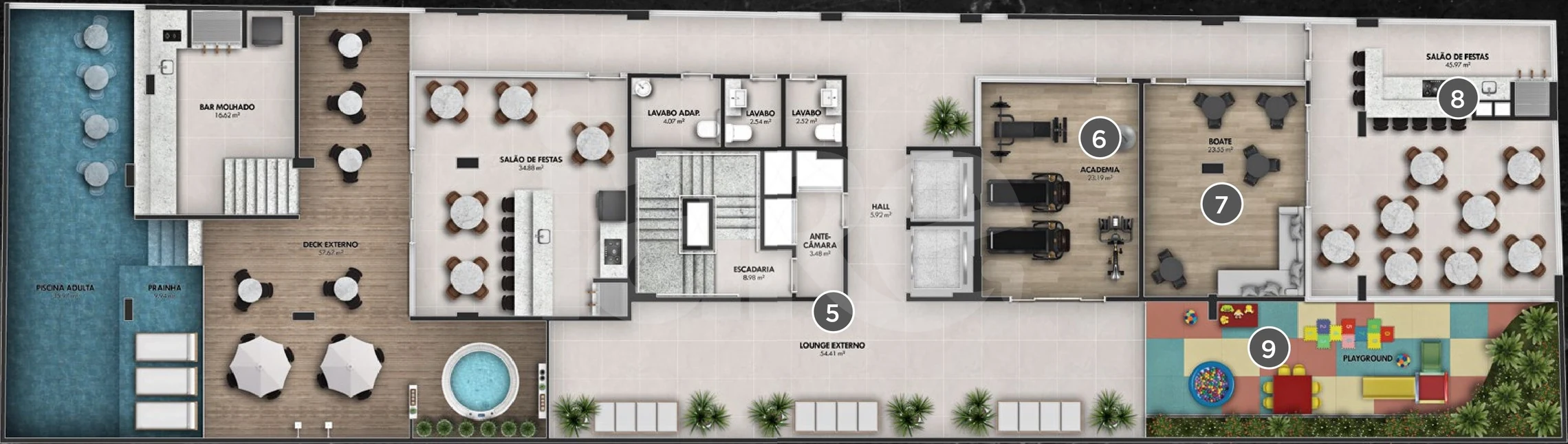 Planta — Pavimento lazer