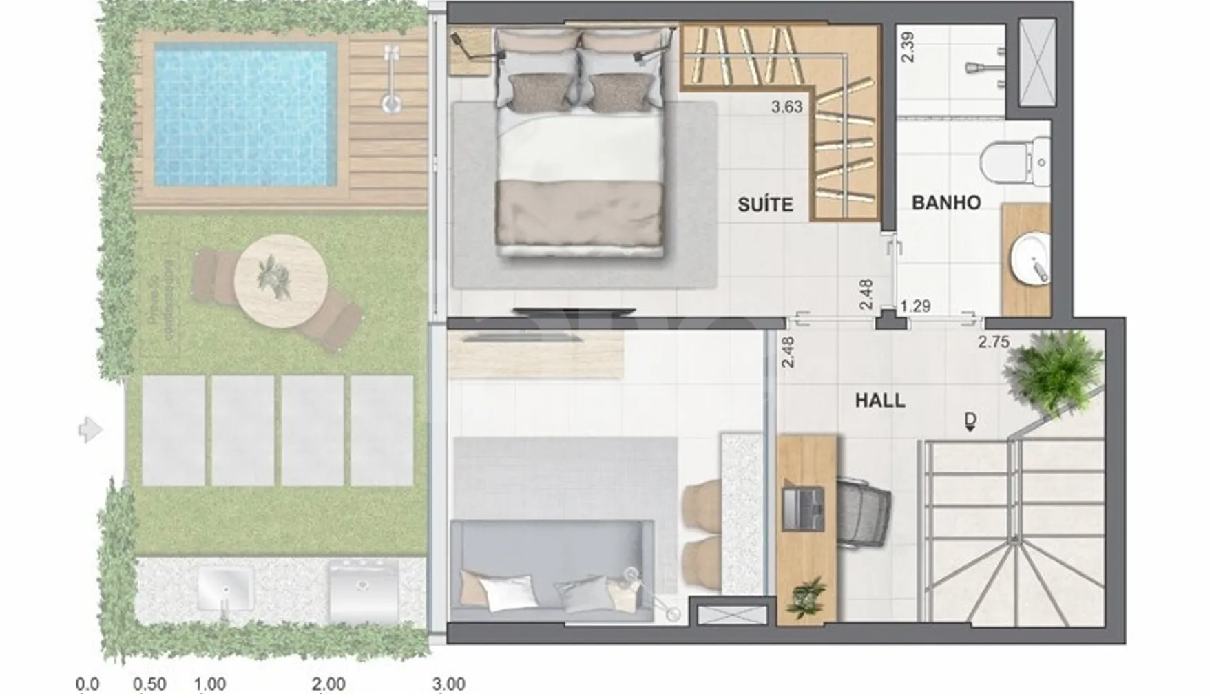 Planta — Garden 65,44 m²