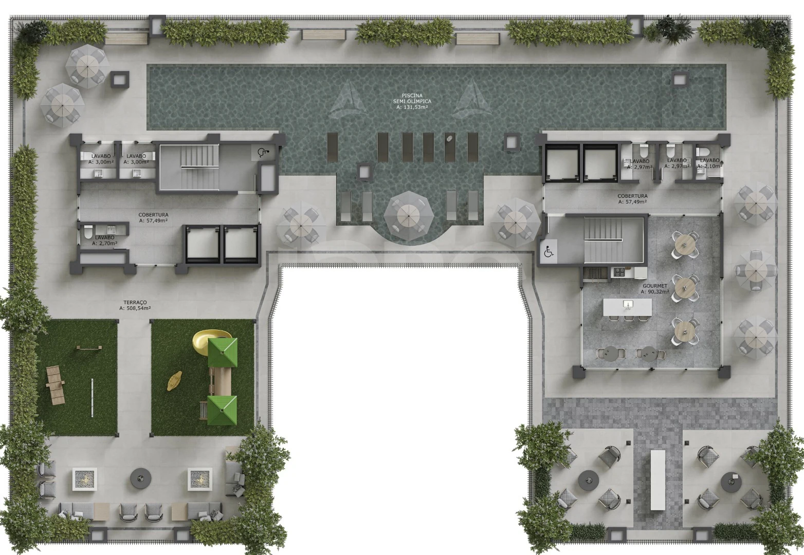 Planta — Pavimento rooftop
