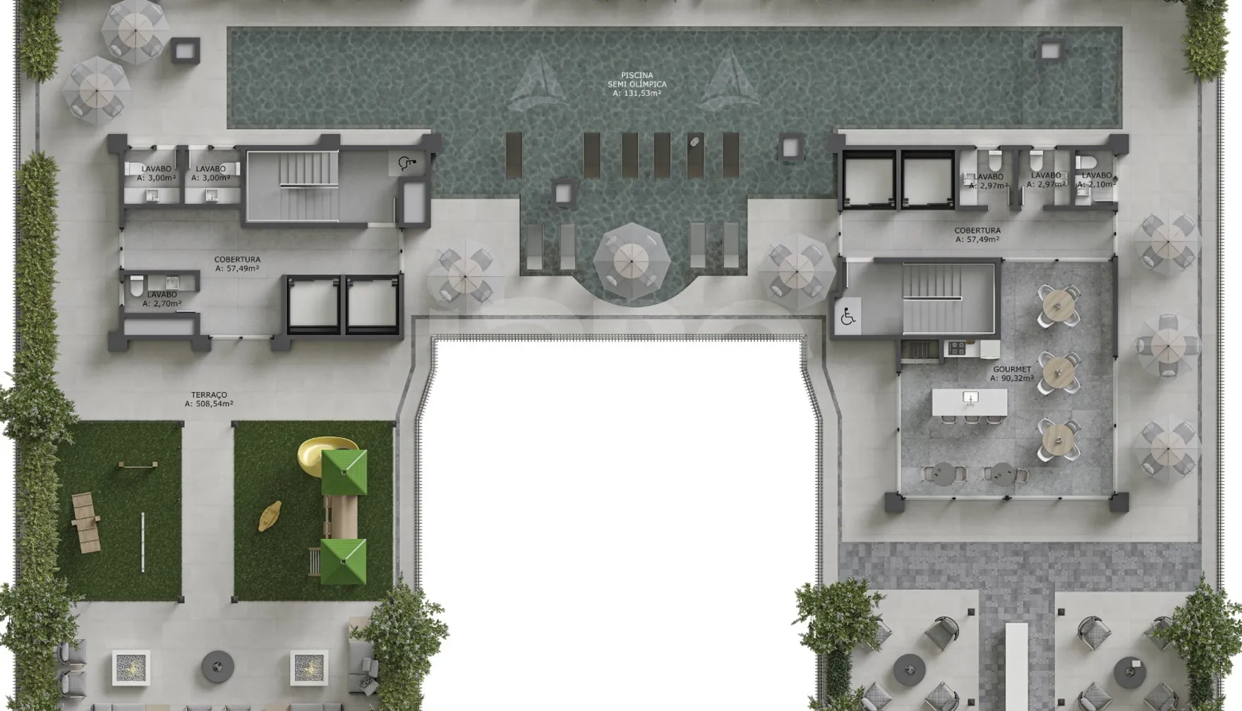 Planta — Pavimento rooftop