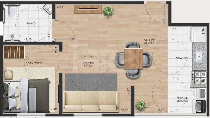 Planta — Garden 42,45 m²