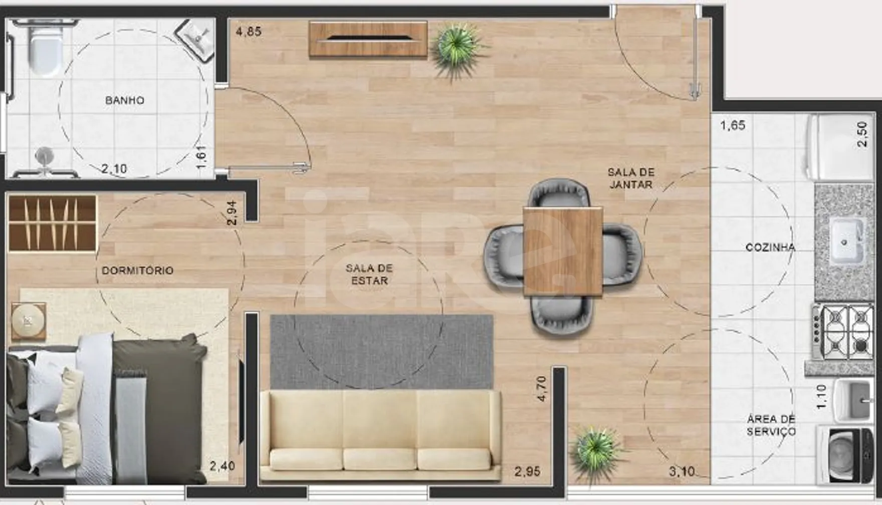 Planta — Garden 42,45 m²