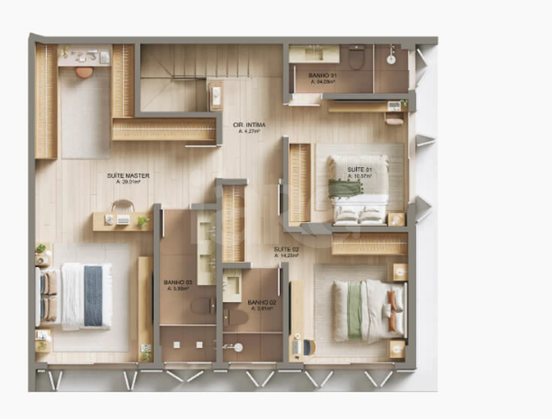Planta — Cobertura Horizontal 253,79 m²