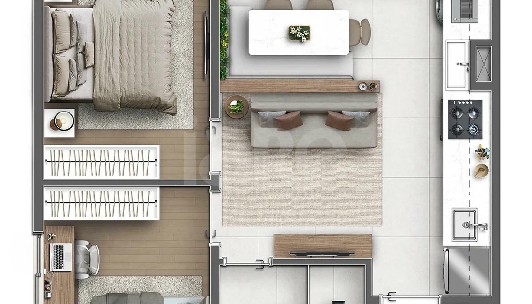 Planta — Apartamento 36,26 m²