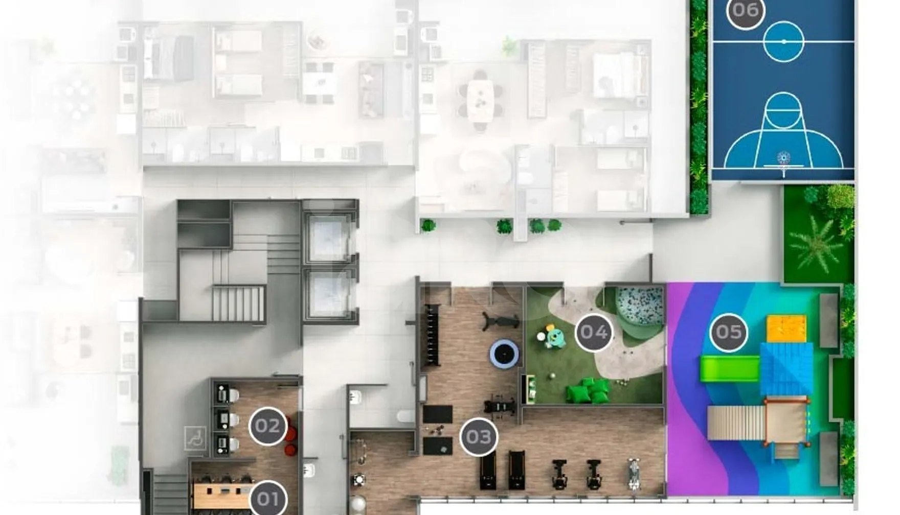 Planta — Pavimento lazer