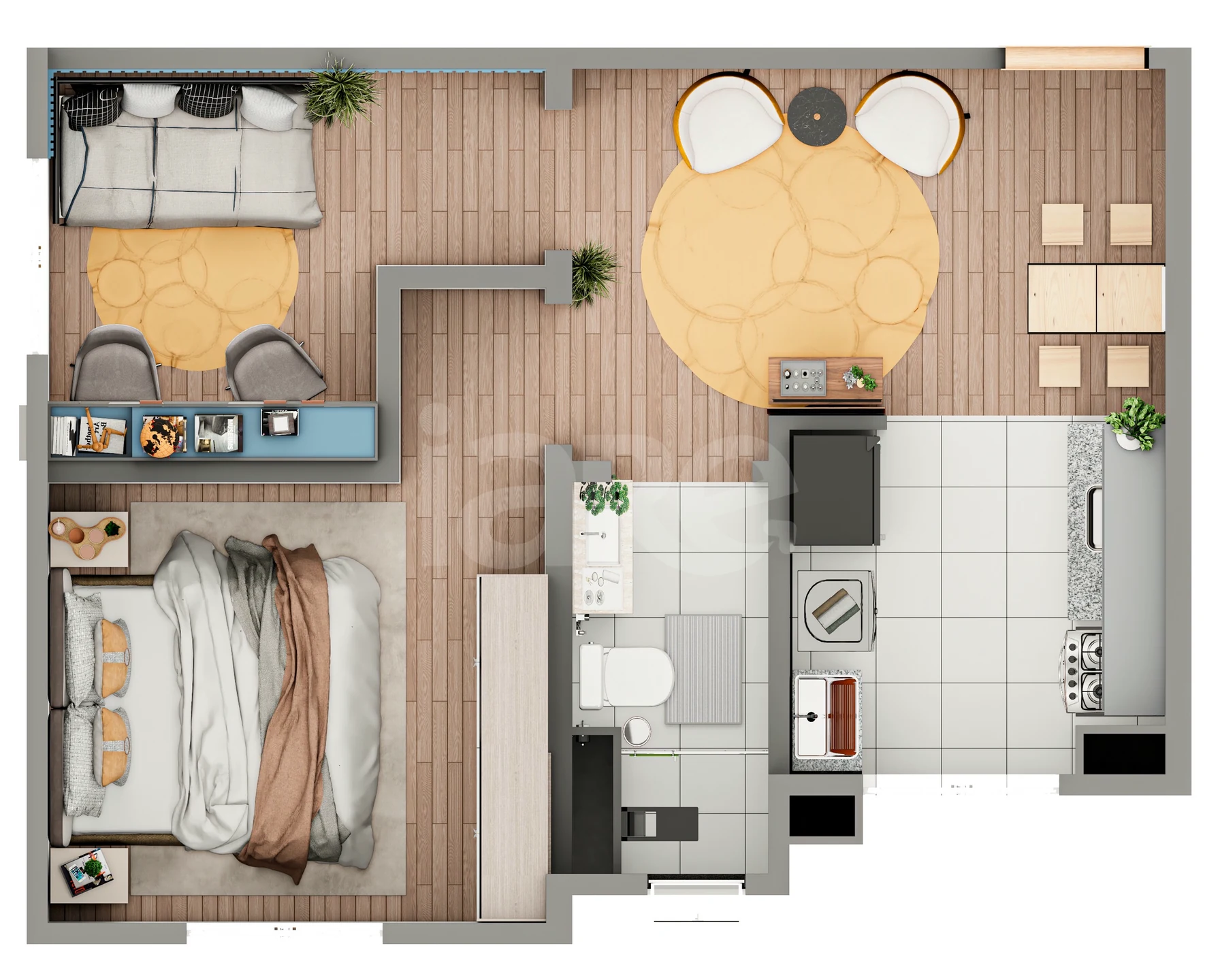 Planta — Apartamento 35,16 m²