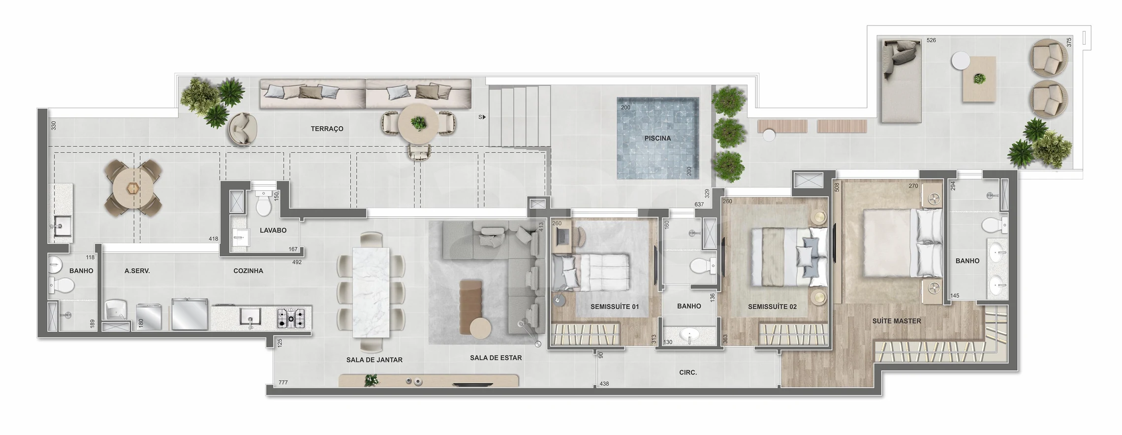 Planta — Apartamento 181,66 m²