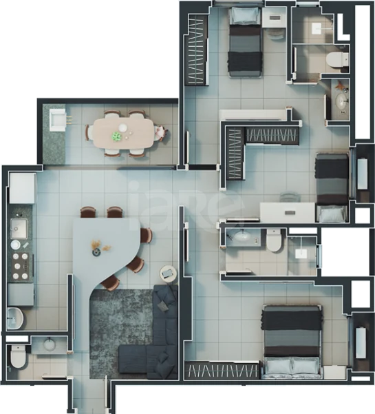 Planta — Apartamento 81,8 m²