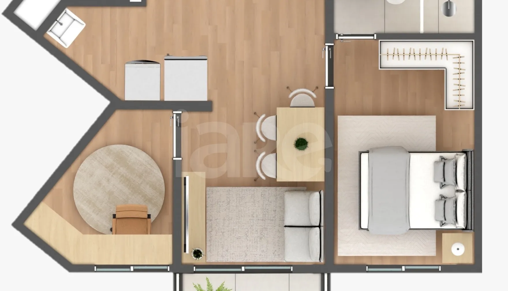 Planta — Apartamento 39,28 m²