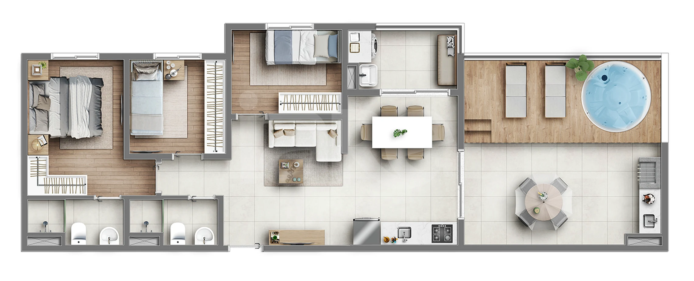 Planta — Cobertura Horizontal 83 m²