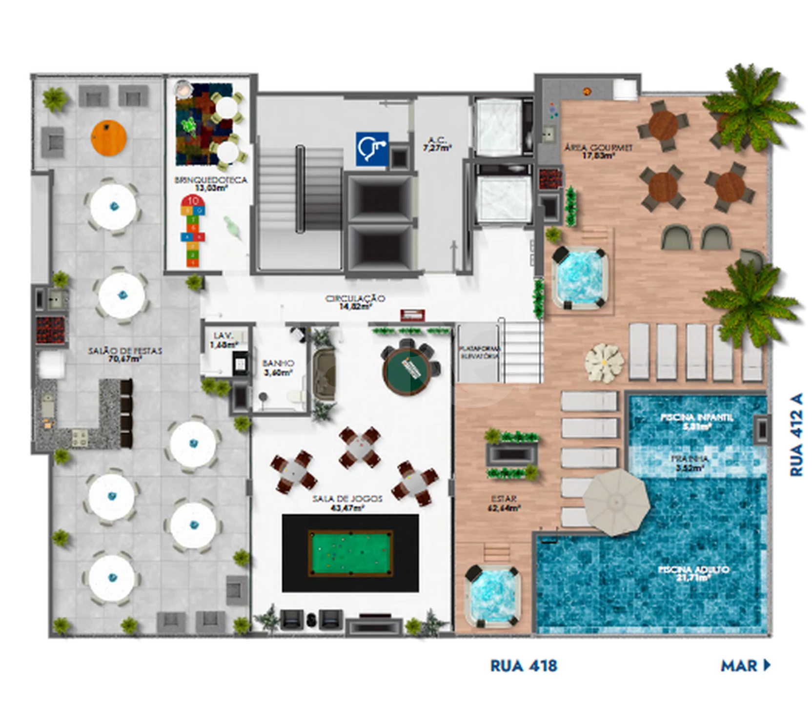 Planta — Pavimento rooftop