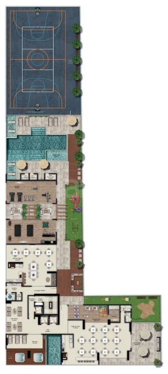 Planta — Pavimento lazer