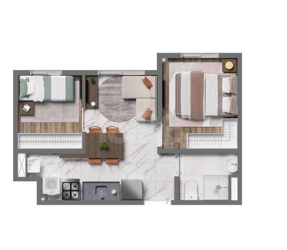 Planta — Apartamento 32 m²