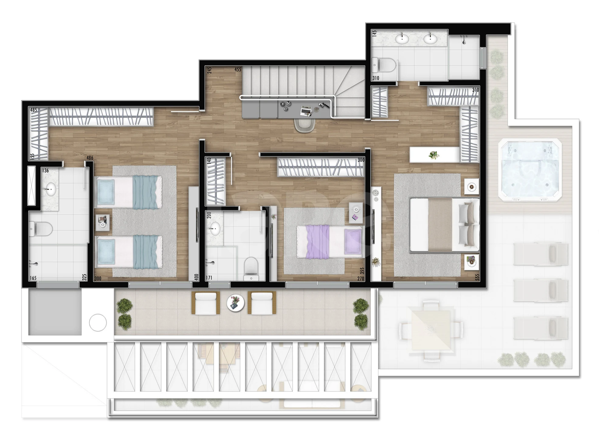 Planta — Apartamento 154,73 m²