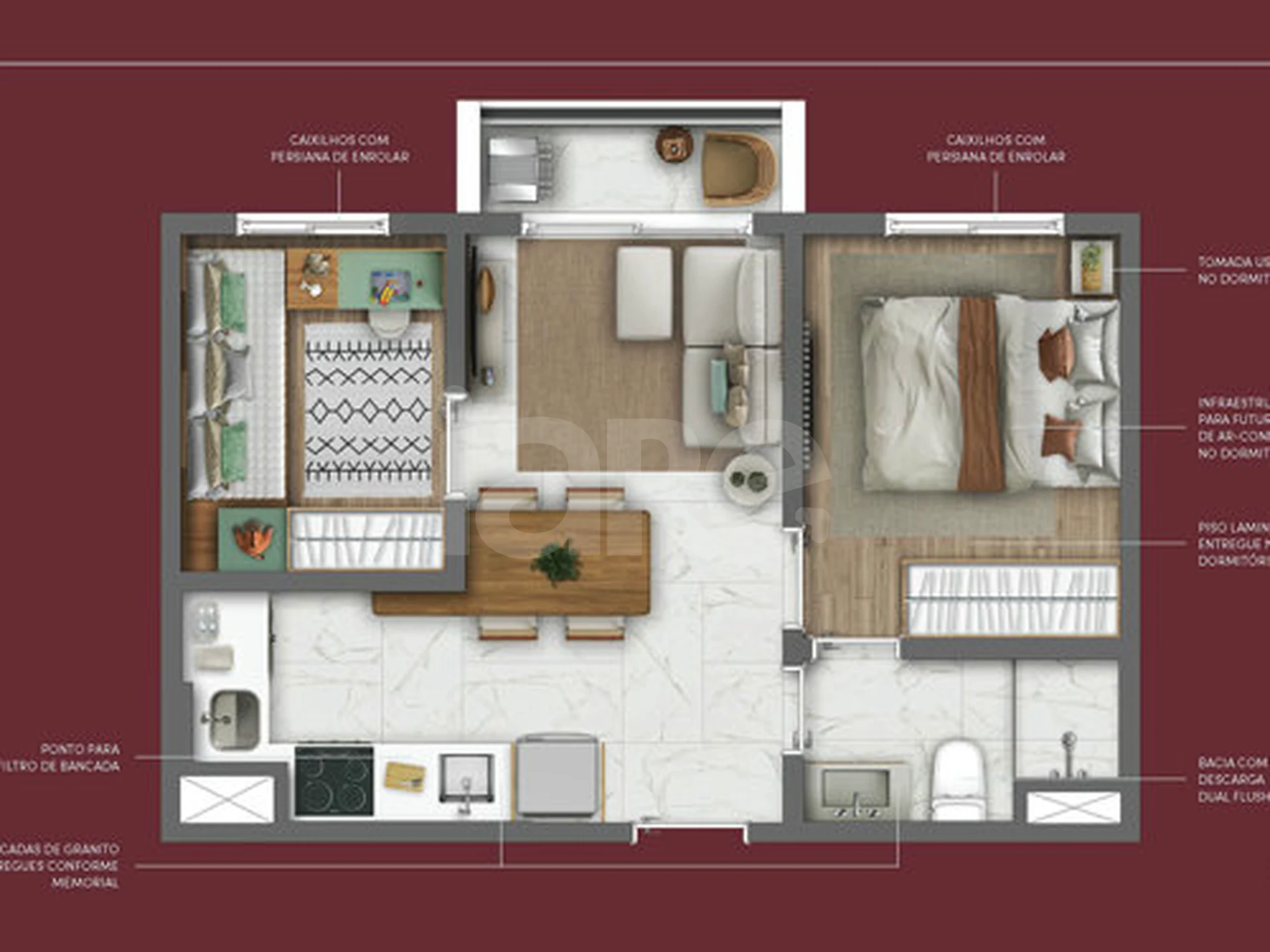 Planta — Apartamento 36,15 m²