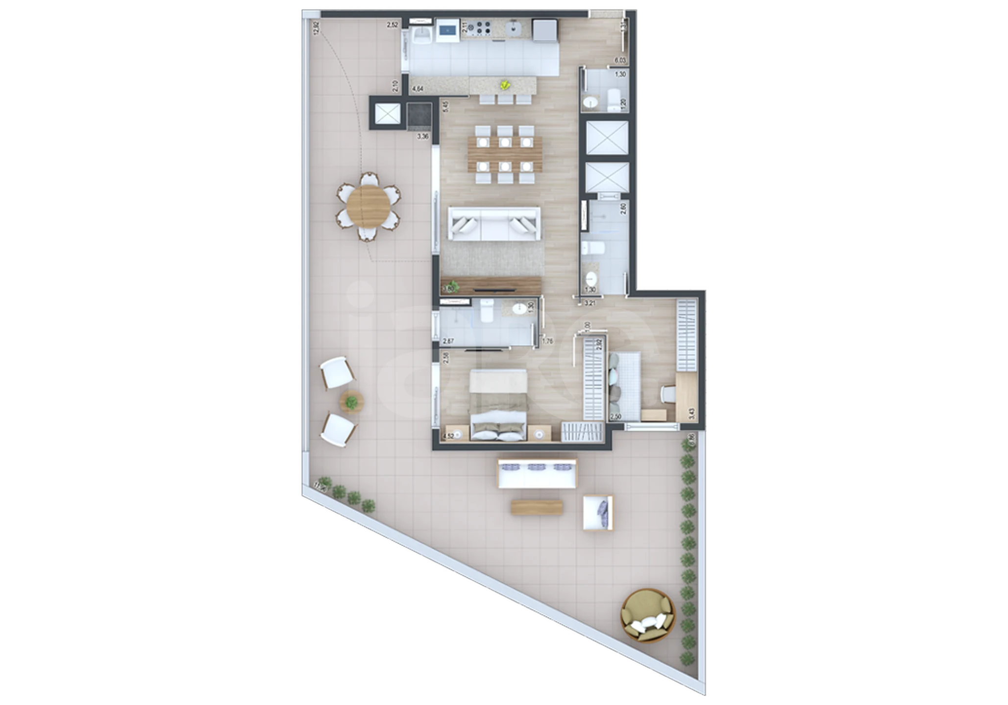 Planta — Garden 153,07 m²