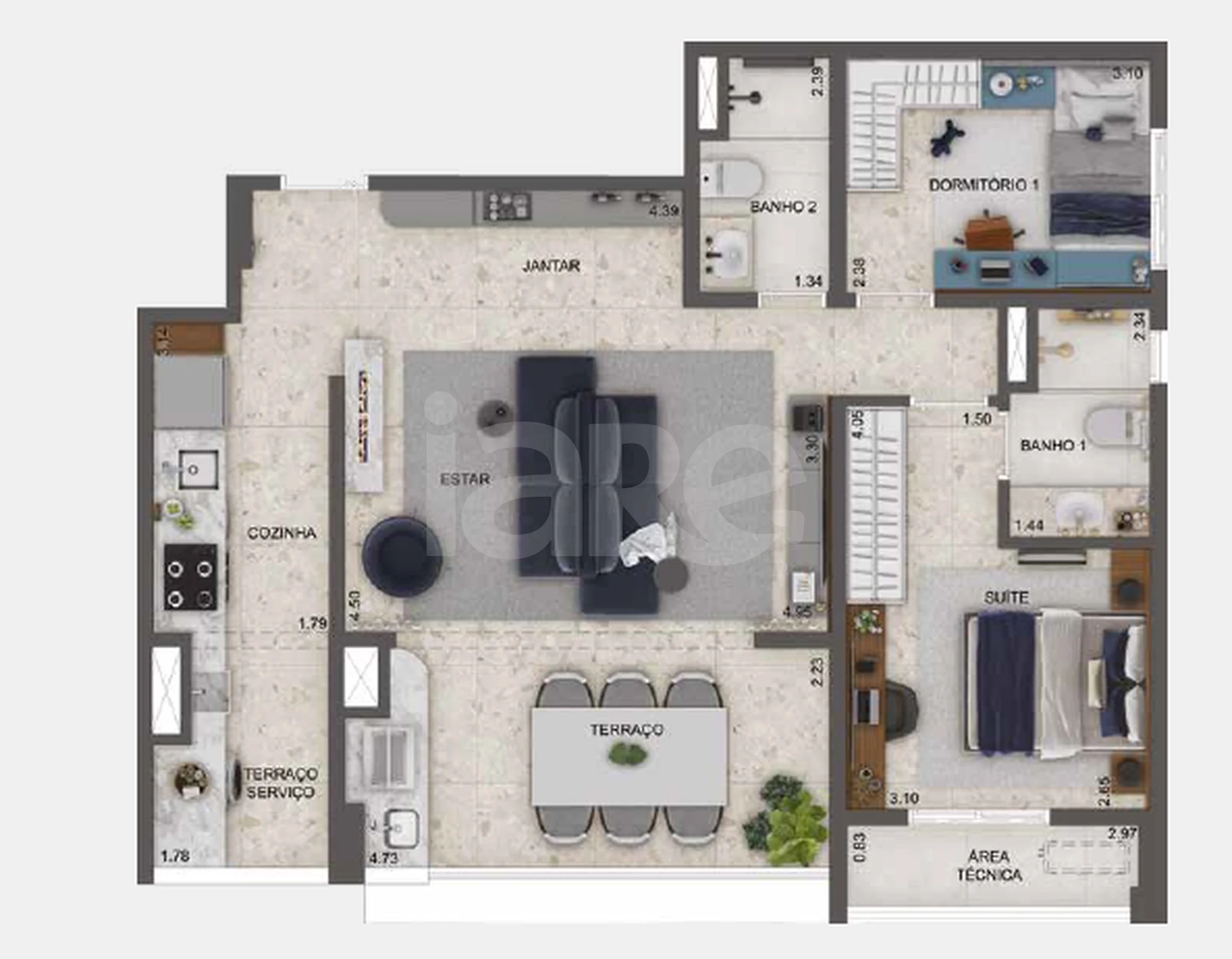 Planta — Garden 81,32 m²