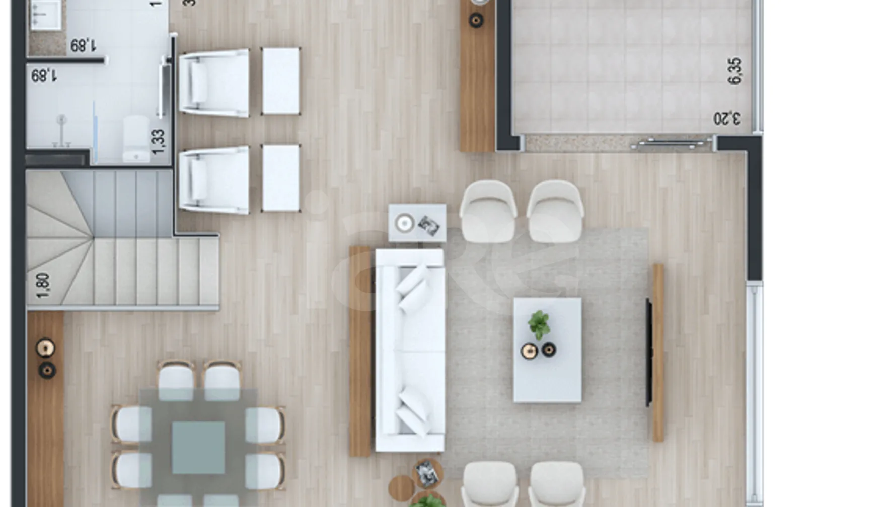 Planta — Cobertura Duplex 312,01 m²